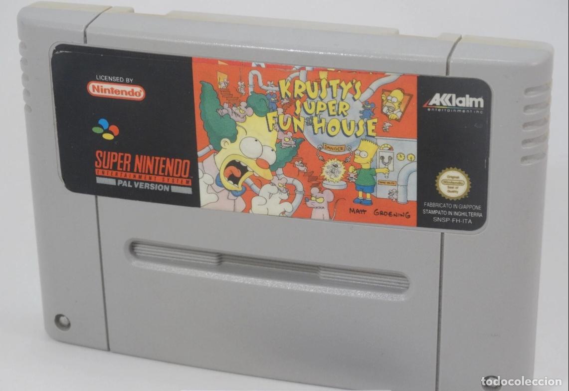 Videojuegos y consolas: JUEGO KRUSTY'S SUPER FUN HOUSE THE SIMPSONS NINTENDO SNES PAL ITALIANO