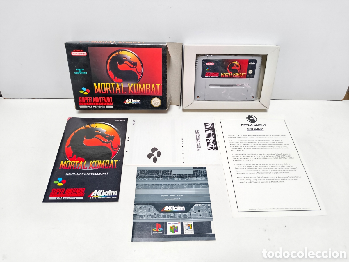 Videojuegos y consolas: Mortal Kombat super nintendo SNES
