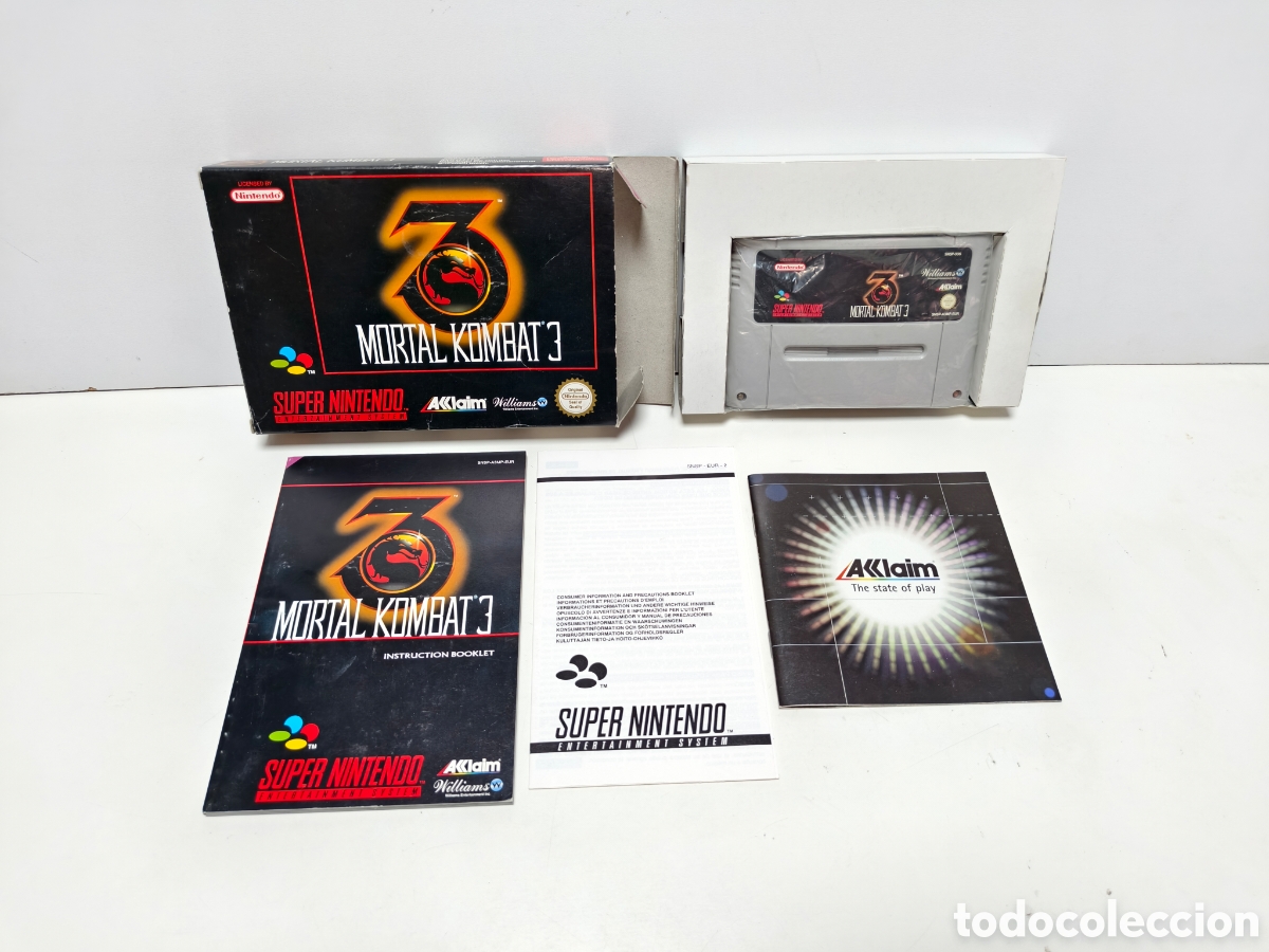 Videojuegos y consolas: Mortal Kombat 3 super nintendo SNES