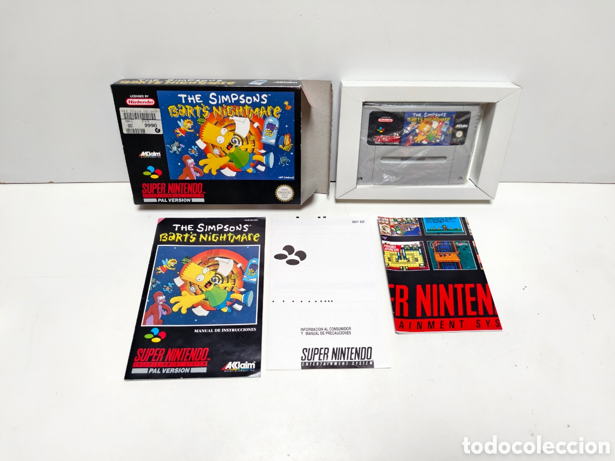 Videojuegos y consolas: The Simpson's Barts Nightmare super nintendo SNES