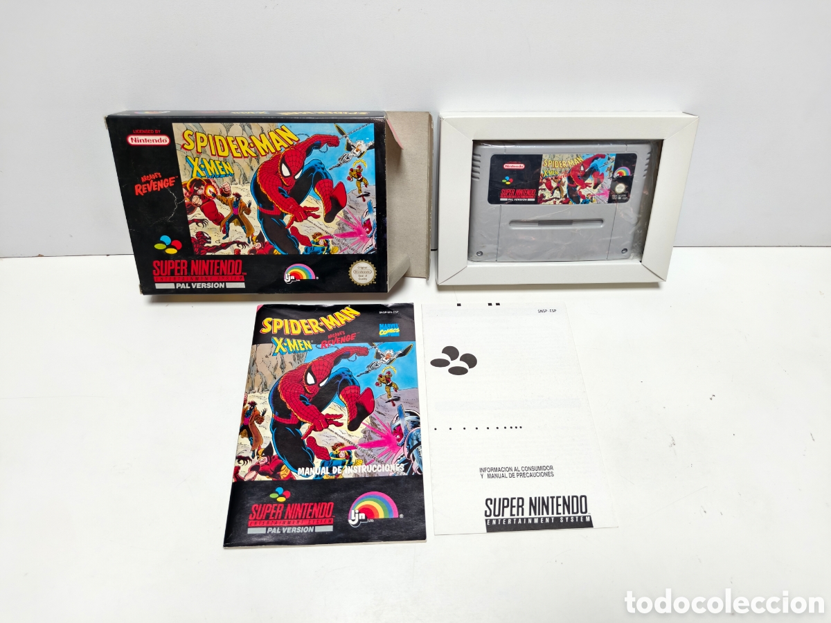 Videojuegos y consolas: Spiderman spider man X-men arcade's revenge super nintendo SNES