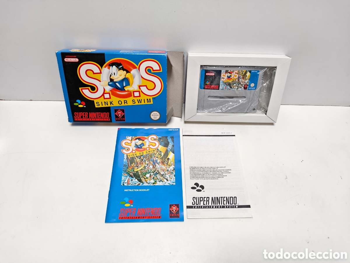 Videojuegos y consolas: Sos s.o.s sink or swim super nintendo SNES
