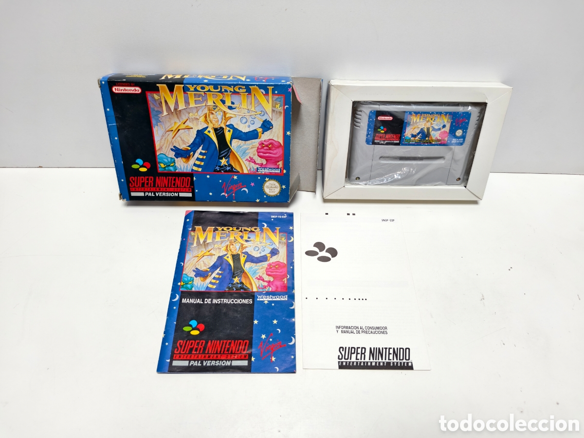 Videojuegos y consolas: Young Merlin super nintendo SNES