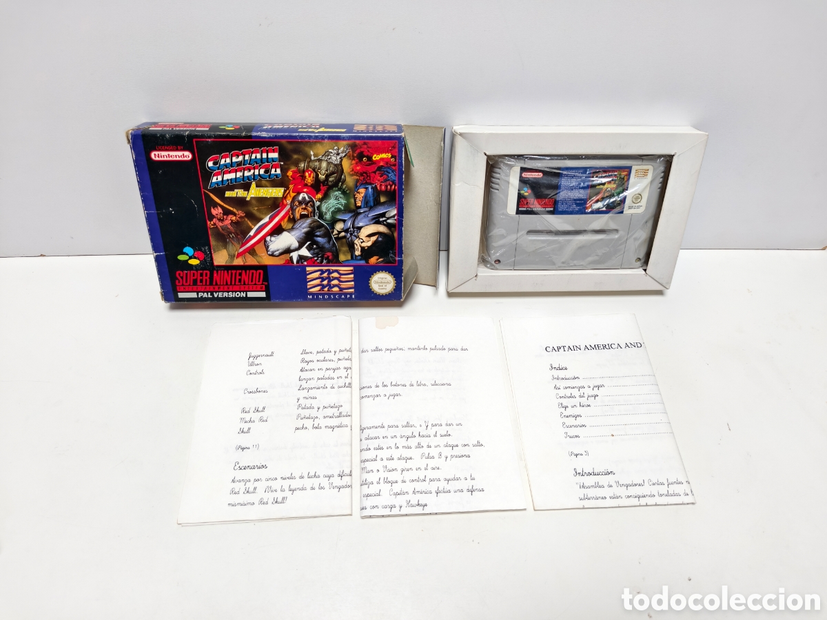 Videojuegos y consolas: Captain America and the Avengers super nintendo SNES