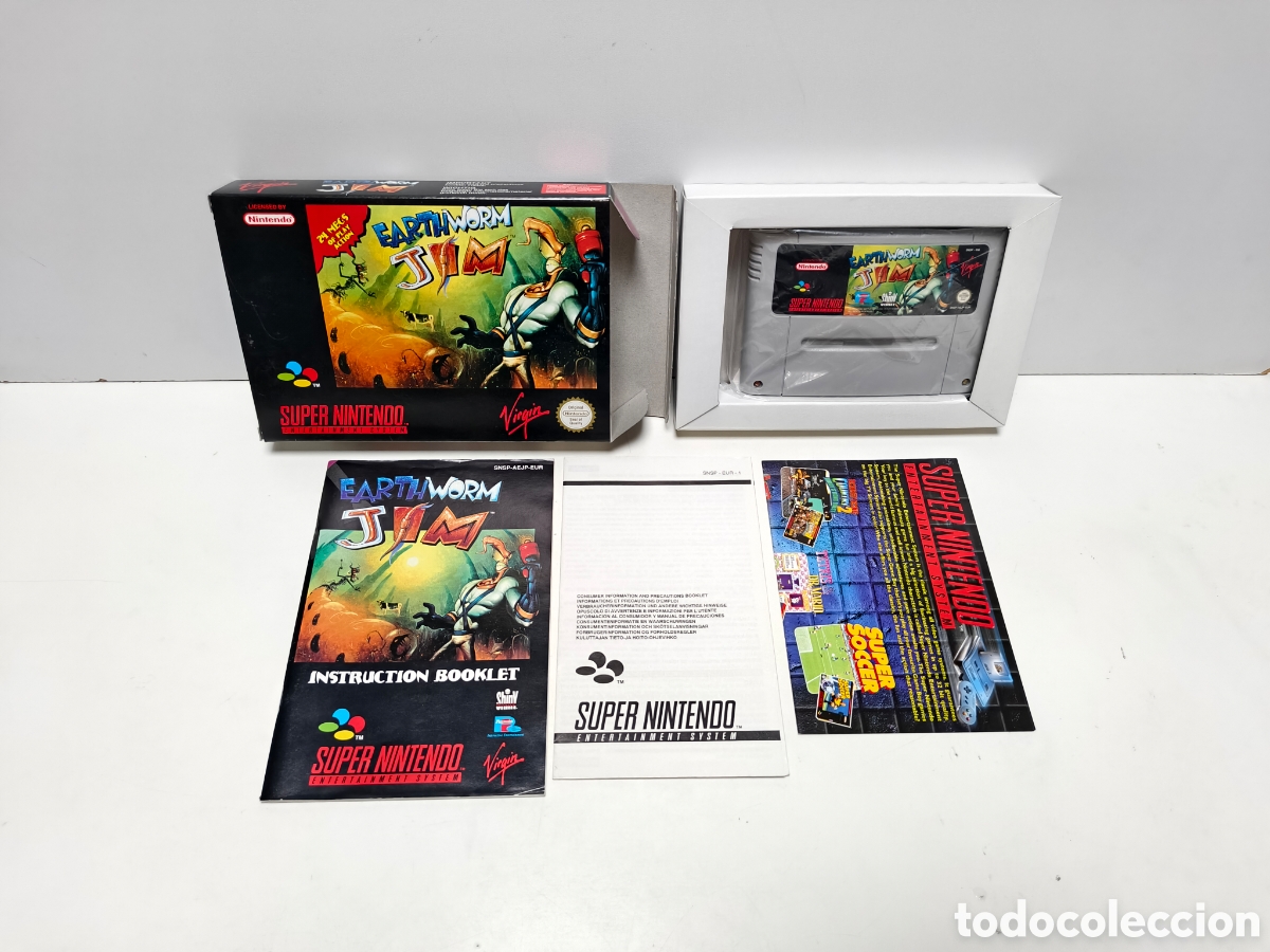 Videojuegos y consolas: Earth Worm earthworm Jim super nintendo SNES