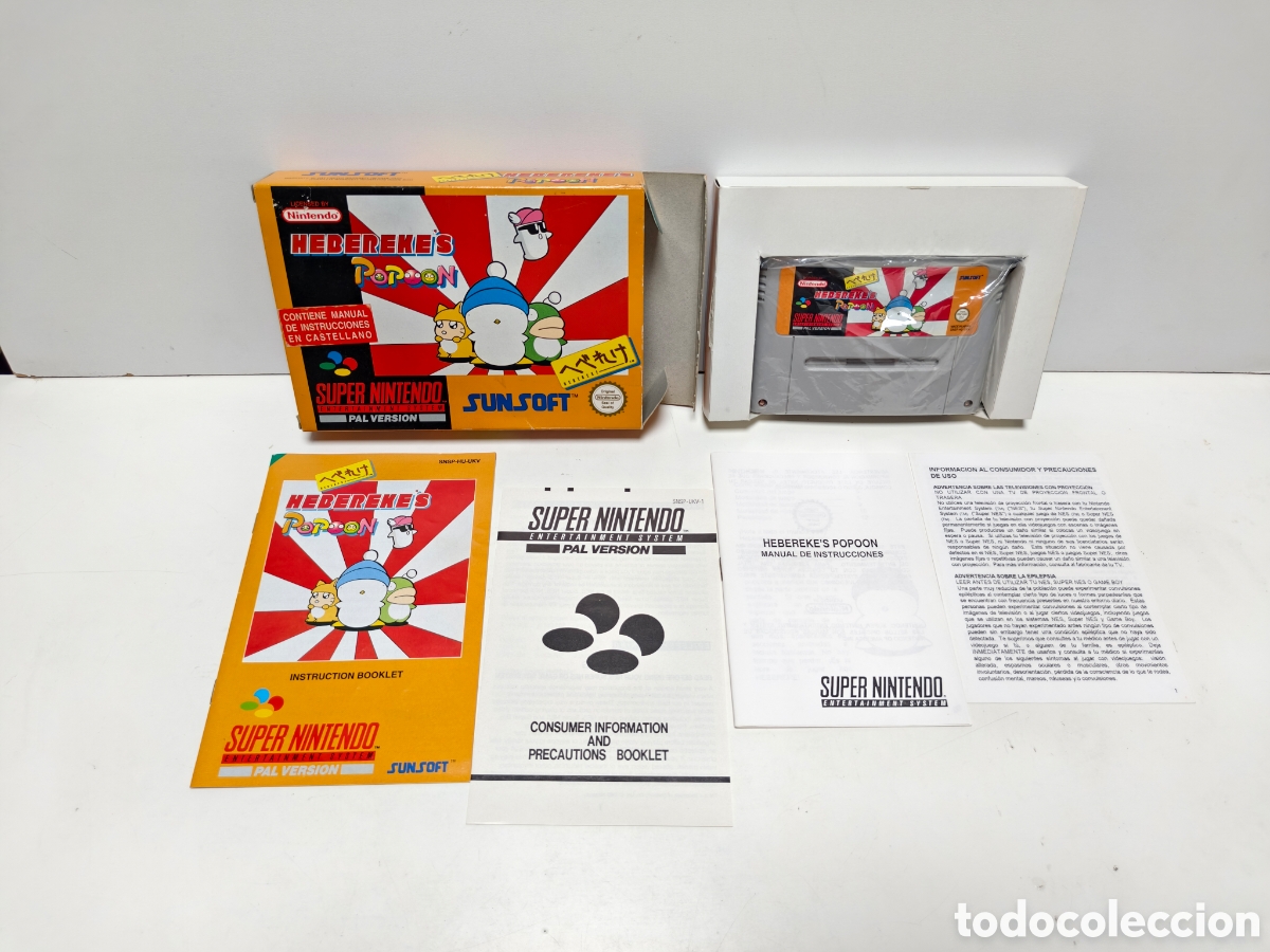 Videojuegos y consolas: Hebereke's Popoon super nintendo SNES