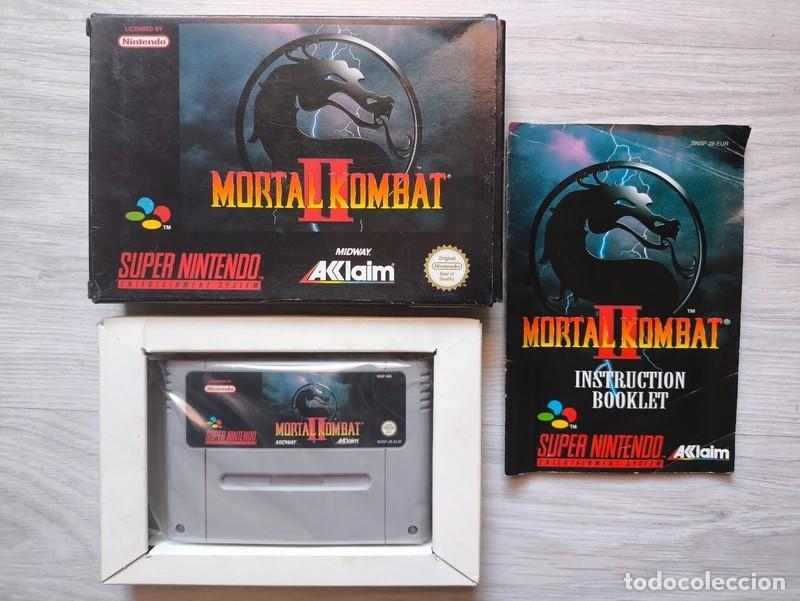 Videojuegos y consolas: juego mortal kombat II snes super nintendo pal