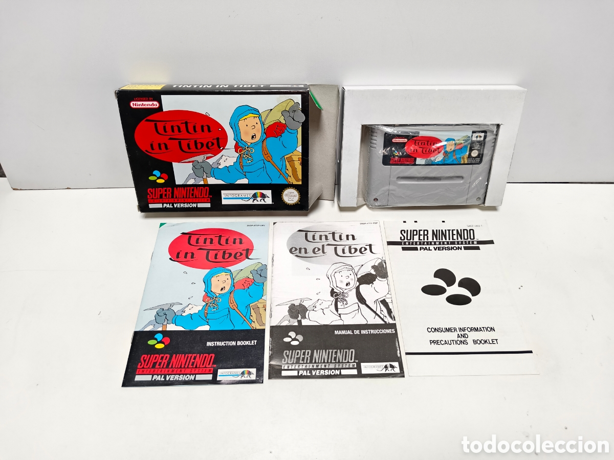 Videojuegos y consolas: Tintin in Tibet super nintendo SNES
