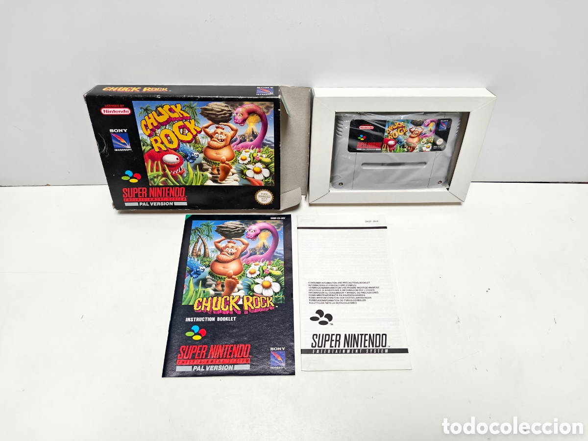 Videojuegos y consolas: Chuck Rock super nintendo SNES