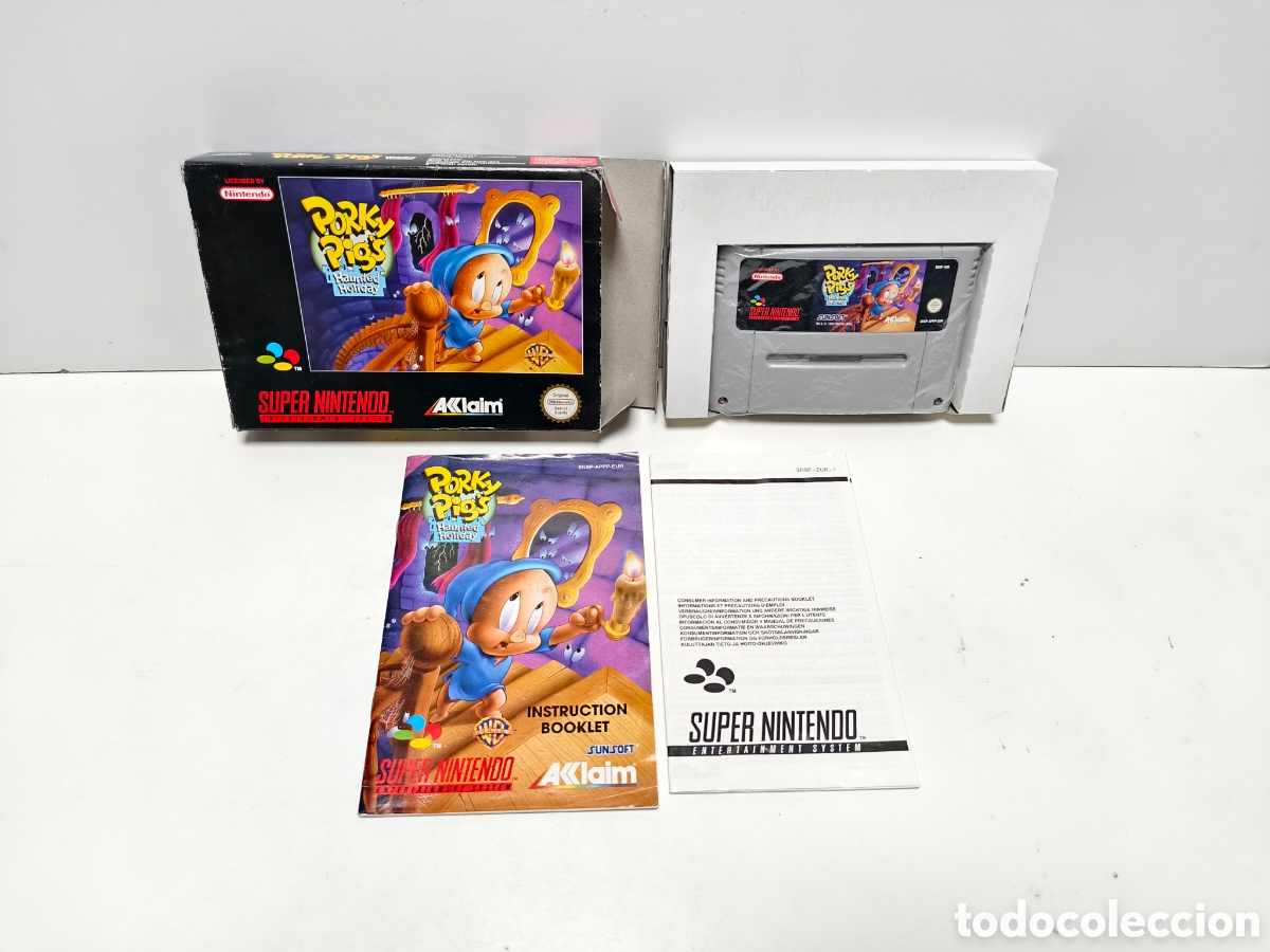Videojuegos y consolas: Porky Pigs super nintendo SNES