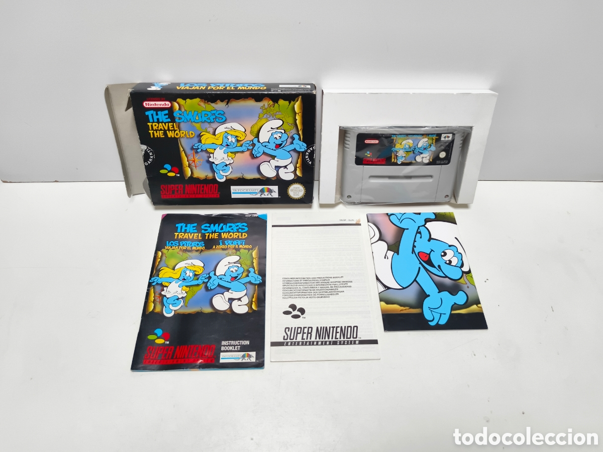 Videojuegos y consolas: The Smurfs travel the world super nintendo SNES