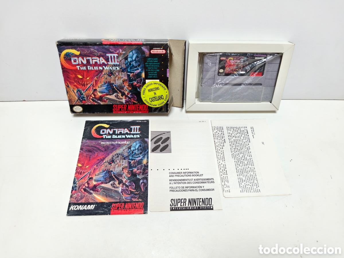 Videojuegos y consolas: Contra III the alien wars super nintendo SNES