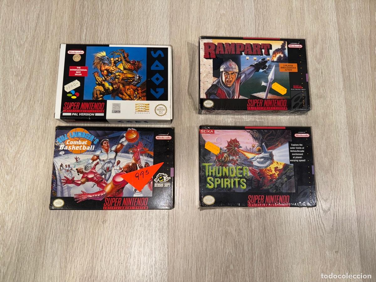 Videojuegos y consolas: LOTE 4 JUEGOS SEMINUEVOS PRECINTADOS NUNCA ABIERTO SUPER NINTENDO SNES