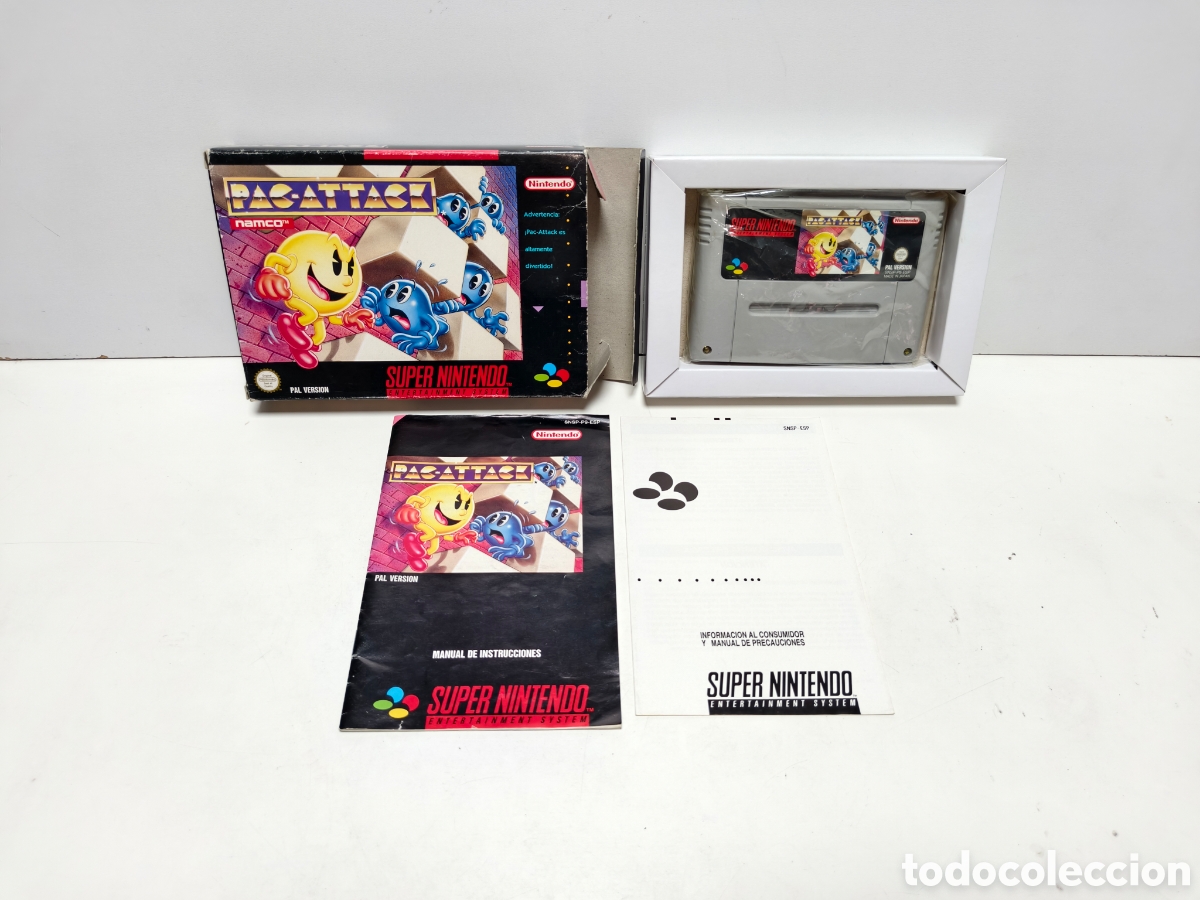 Videojuegos y consolas: Pac Attack super nintendo SNES