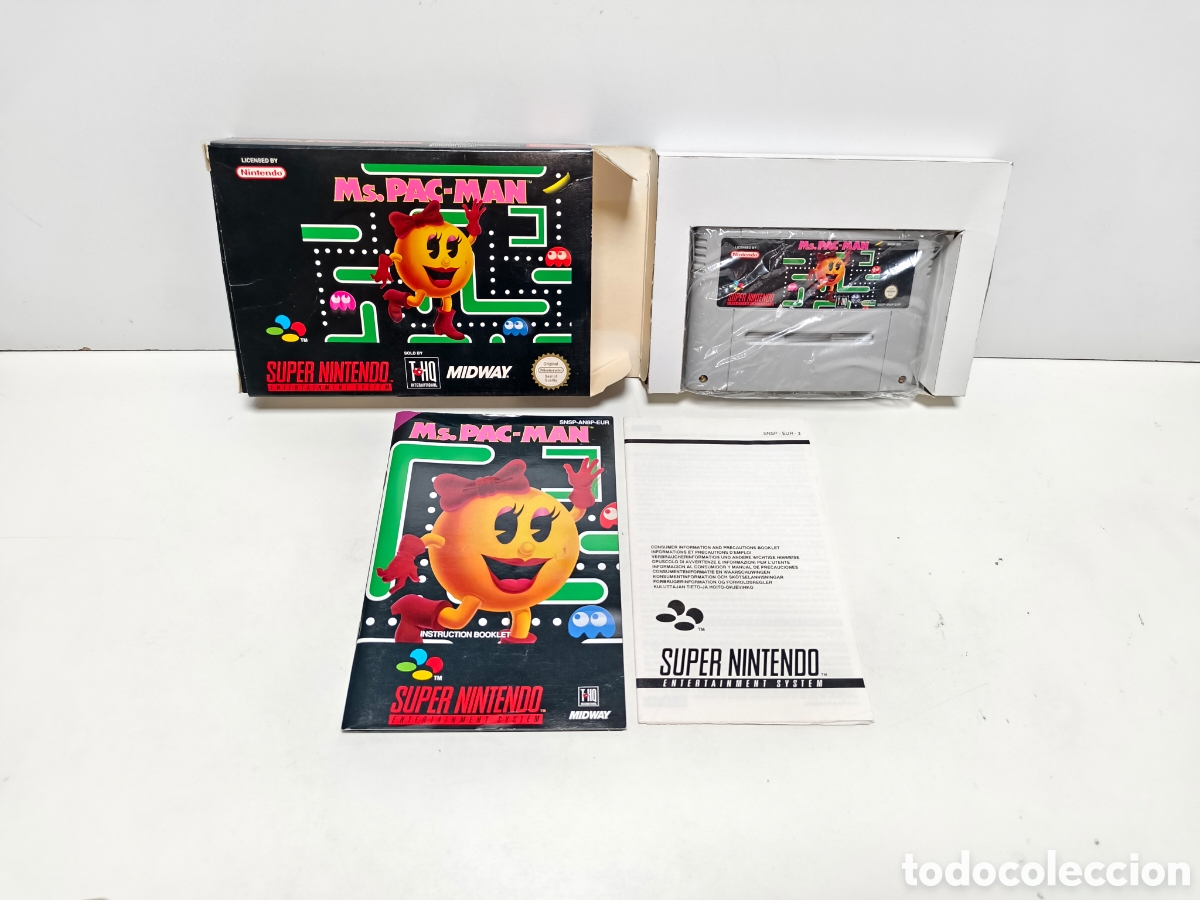 Videojuegos y consolas: Ms. Pac Man super nintendo SNES