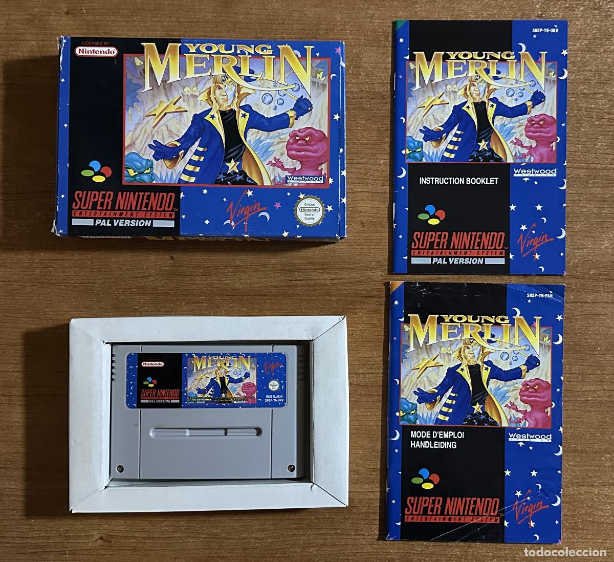 Videojuegos y consolas: YOUNG MERLIN SUPER NINTENDO PAL UKV FAH
