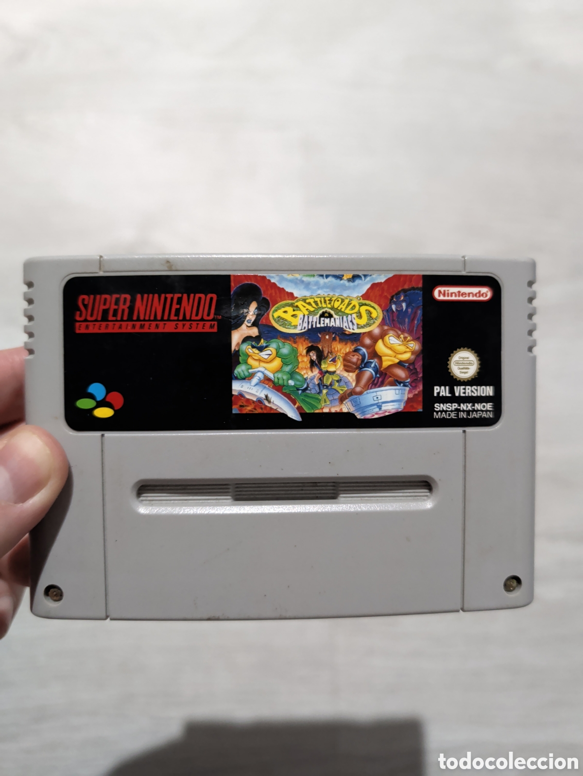 Videojuegos y consolas: Antiguo juego Super Nintendo Battletoads original