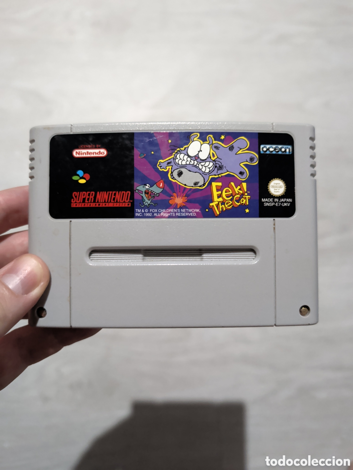 Videojuegos y consolas: Antiguo juego Super Nintendo Eek Thecat