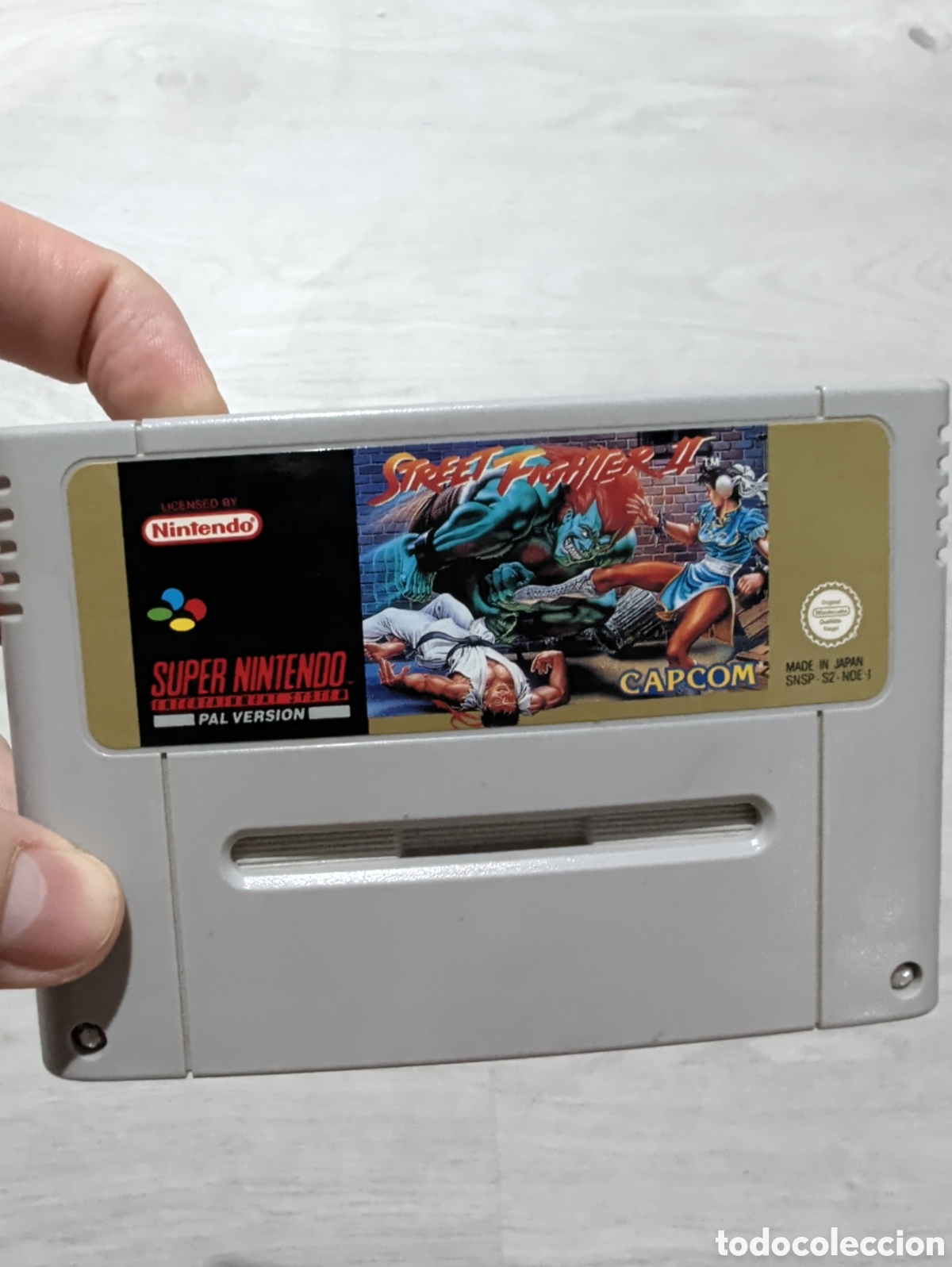 Videojuegos y consolas: Antiguo juego street Fighter super Nintendo original