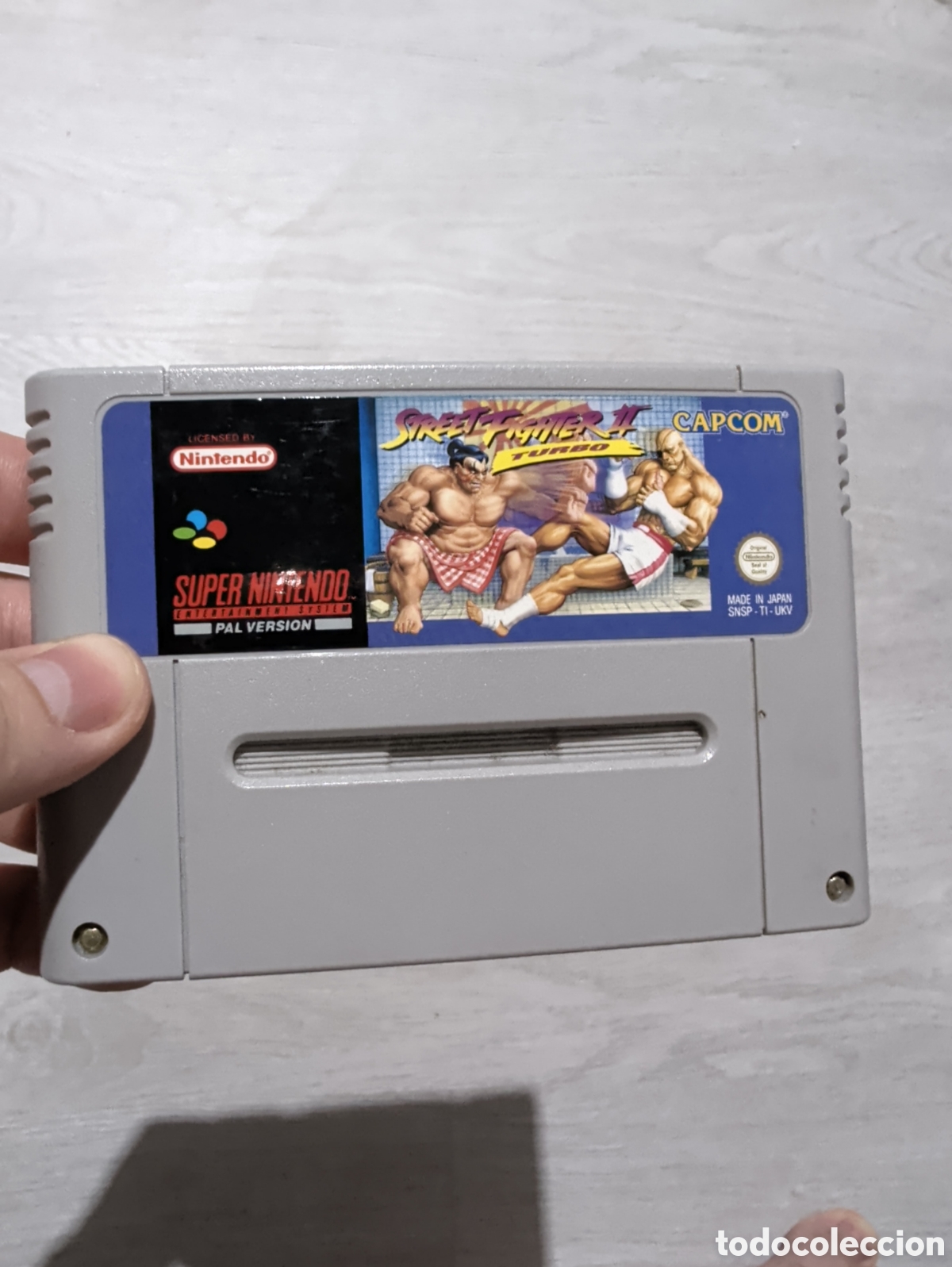 Videojuegos y consolas: Antiguo juego Super Nintendo street Fighter 2 original