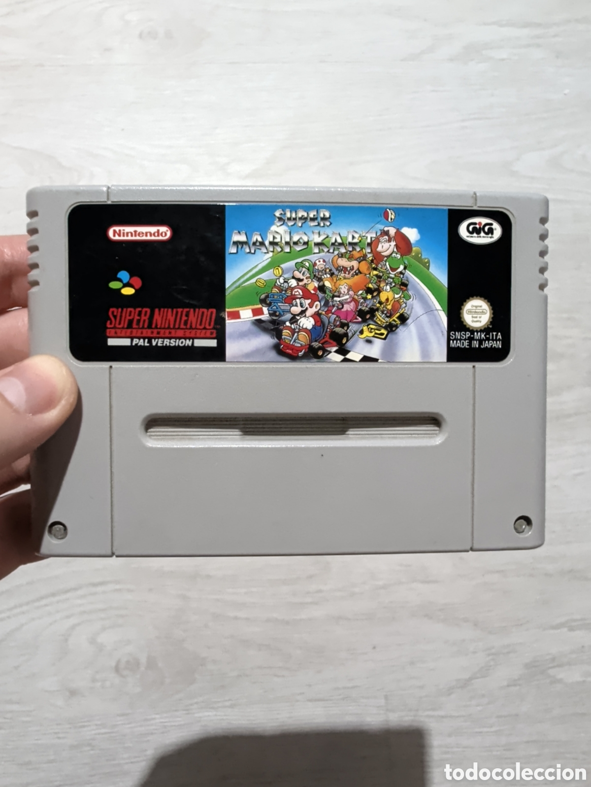 Videojuegos y consolas: Antiguo juego Super Nintendo Super Mario Kart original