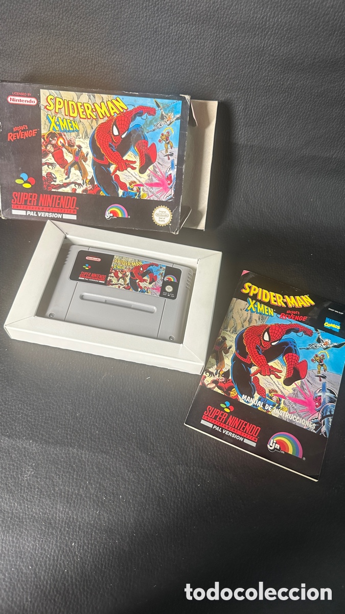 Videojuegos y consolas: Spiderman x men arcade&acute;s revenge spider man super nintendo pal espa&ntilde;a completo