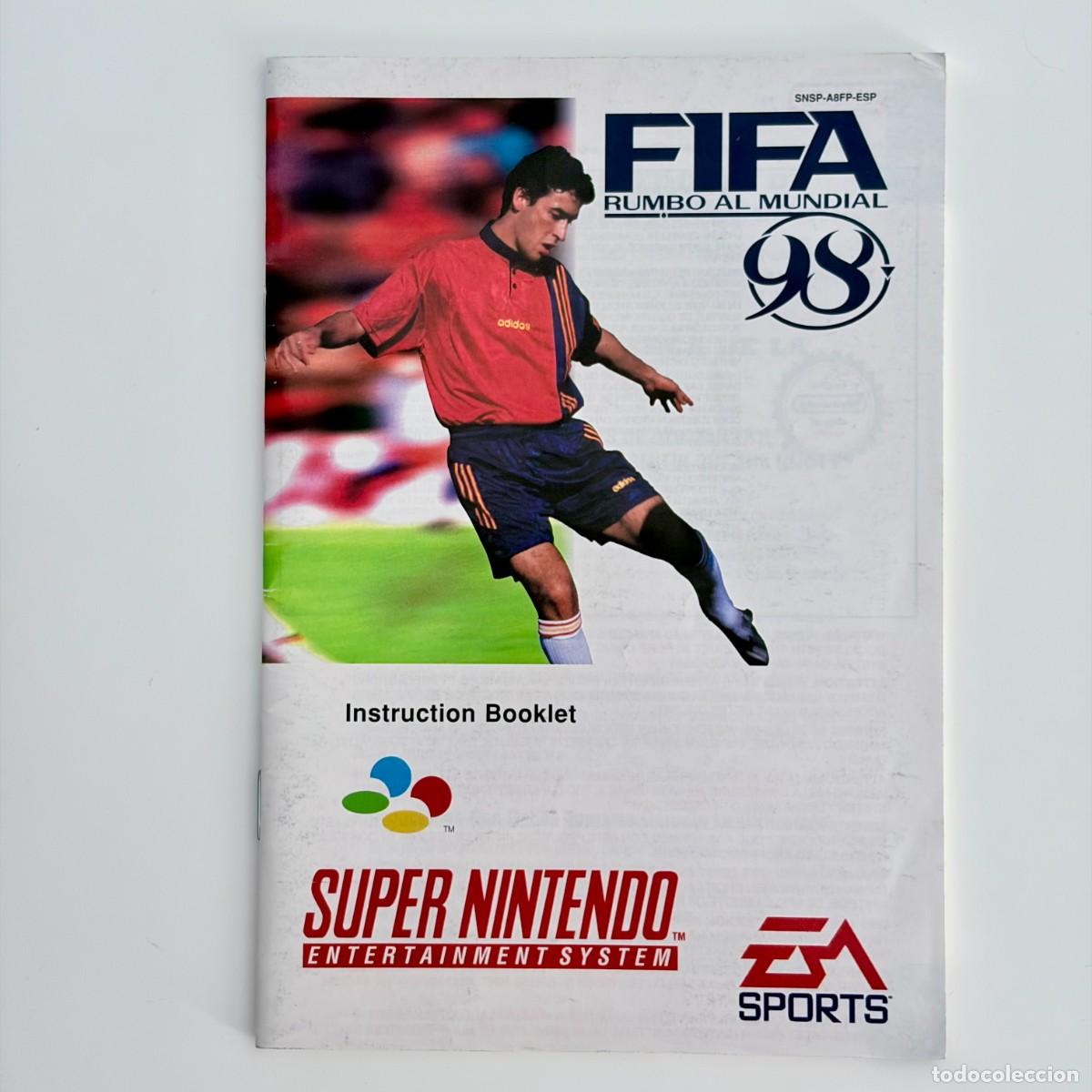 Videojogos e Consolas: Super Nintendo FIFA 98 Rumbo al mundial manual instrucciones PAL ESPA&Ntilde;A original SNES