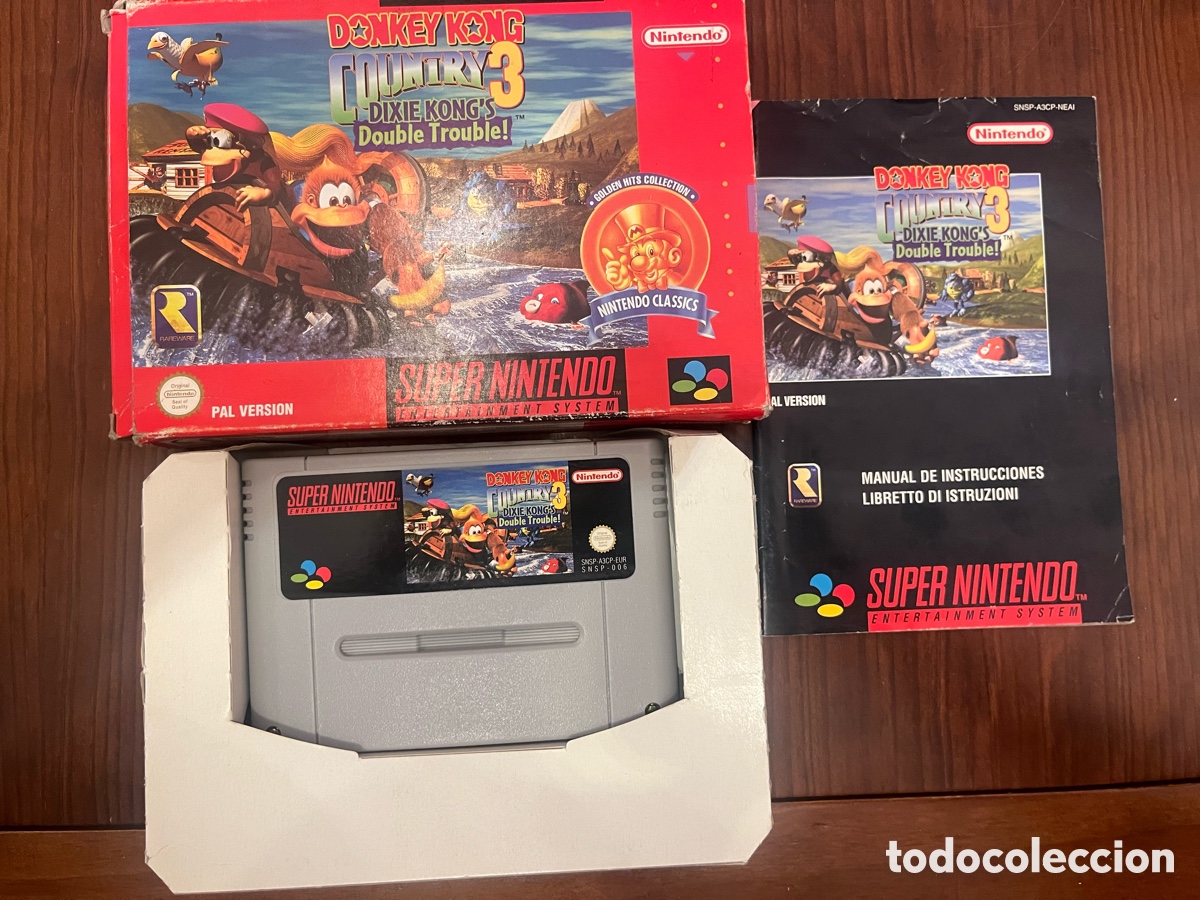 Videojuegos y consolas: Donkey Kong Country 3 caja roja super nintendo