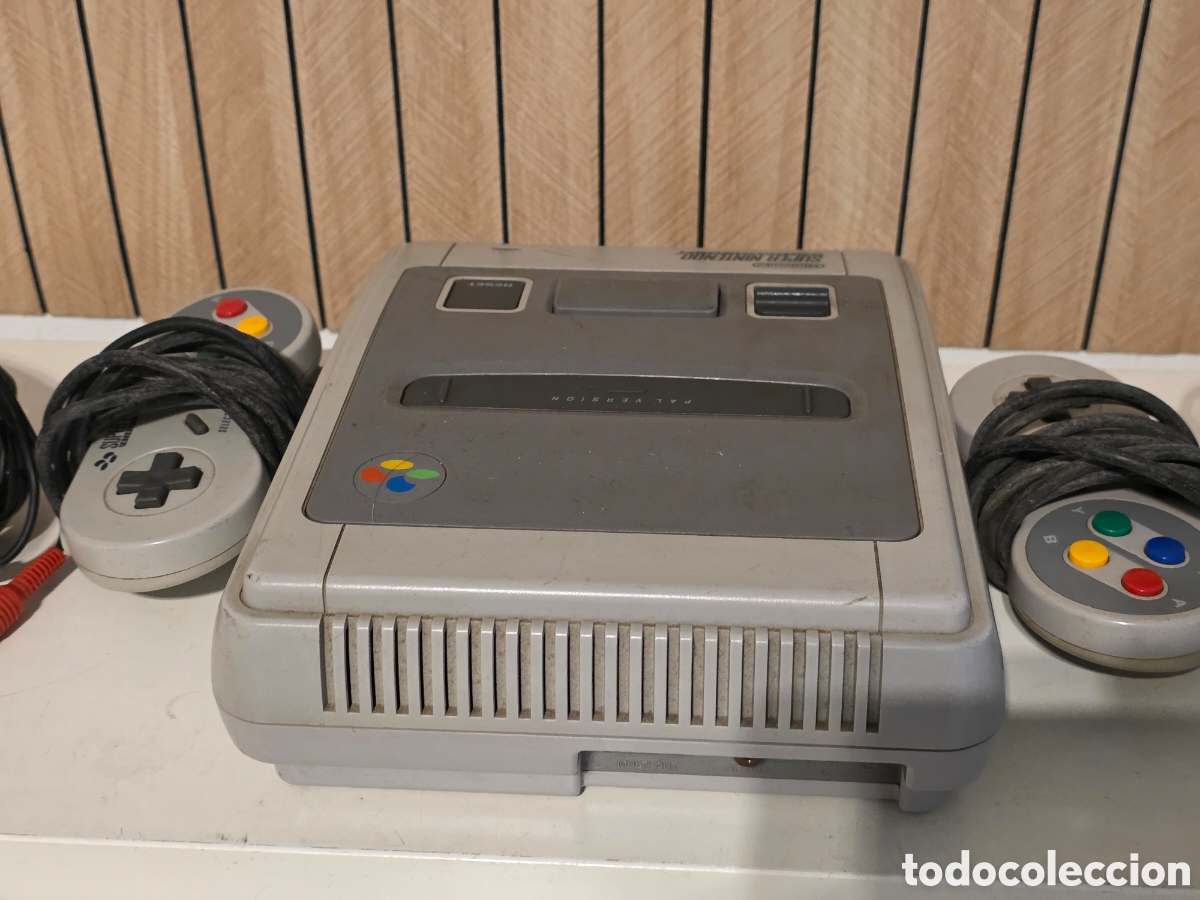 Videojuegos y consolas: super nintendo snes pal con 2 mandos y cables funcionando - Foto 7
