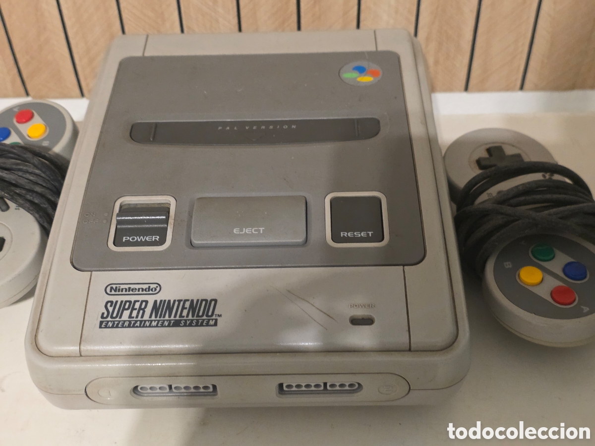 Videojuegos y consolas: super nintendo snes pal con 2 mandos y cables funcionando - Foto 18
