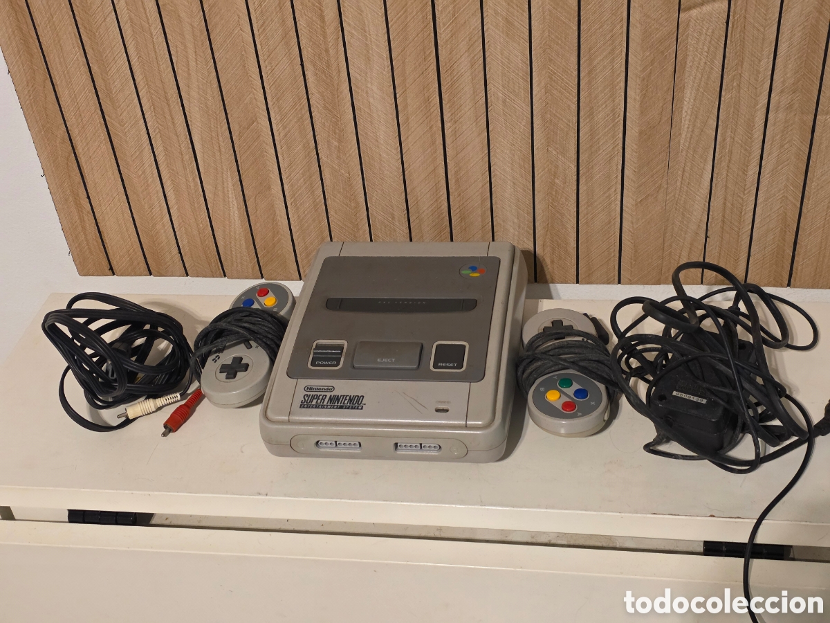 Videojuegos y consolas: super nintendo snes pal con 2 mandos y cables funcionando - Foto 19