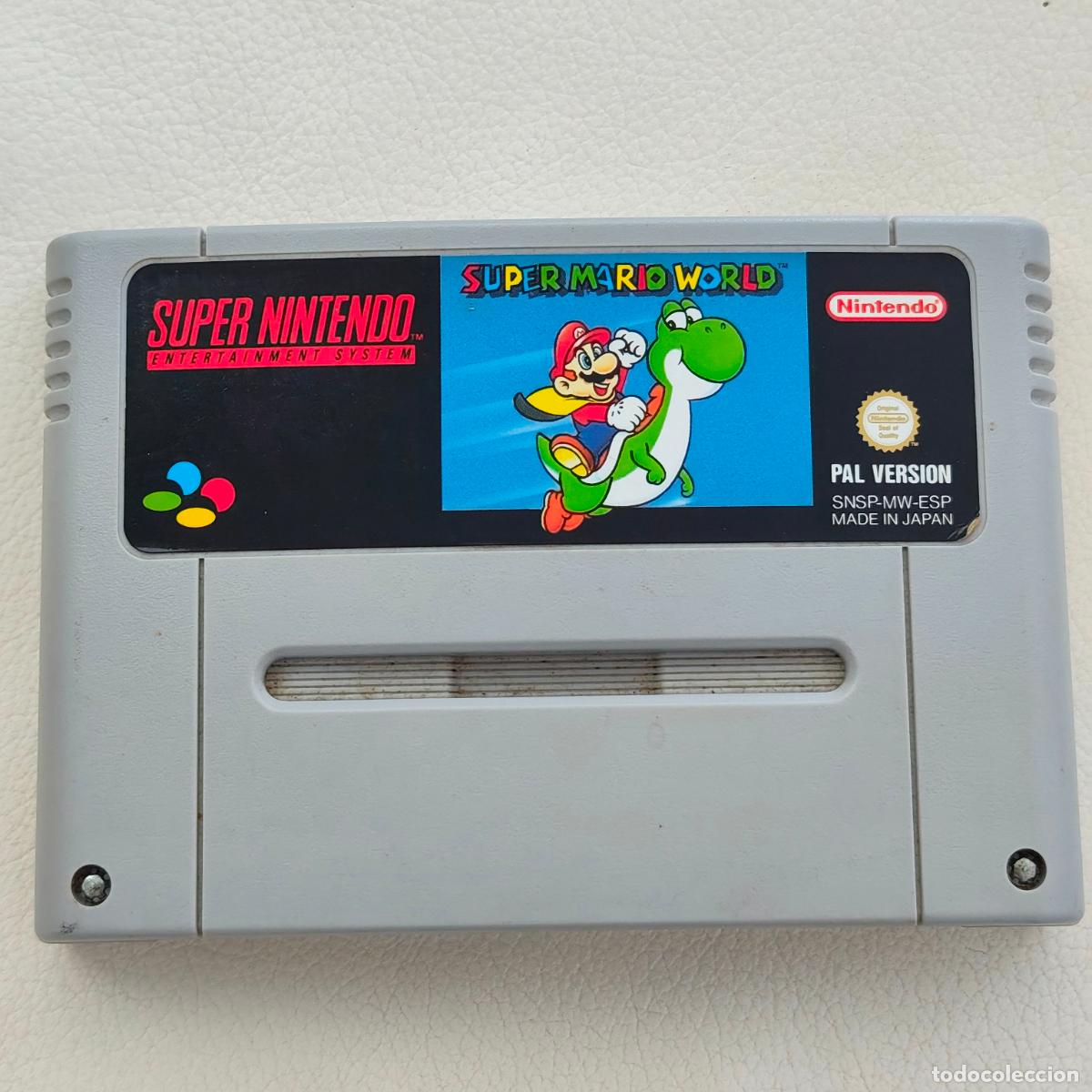 Videojuegos y consolas: Super Nintendo videojuego SUPER MARIO WORLD Pal Version ESP cartucho SNES Made in Japan