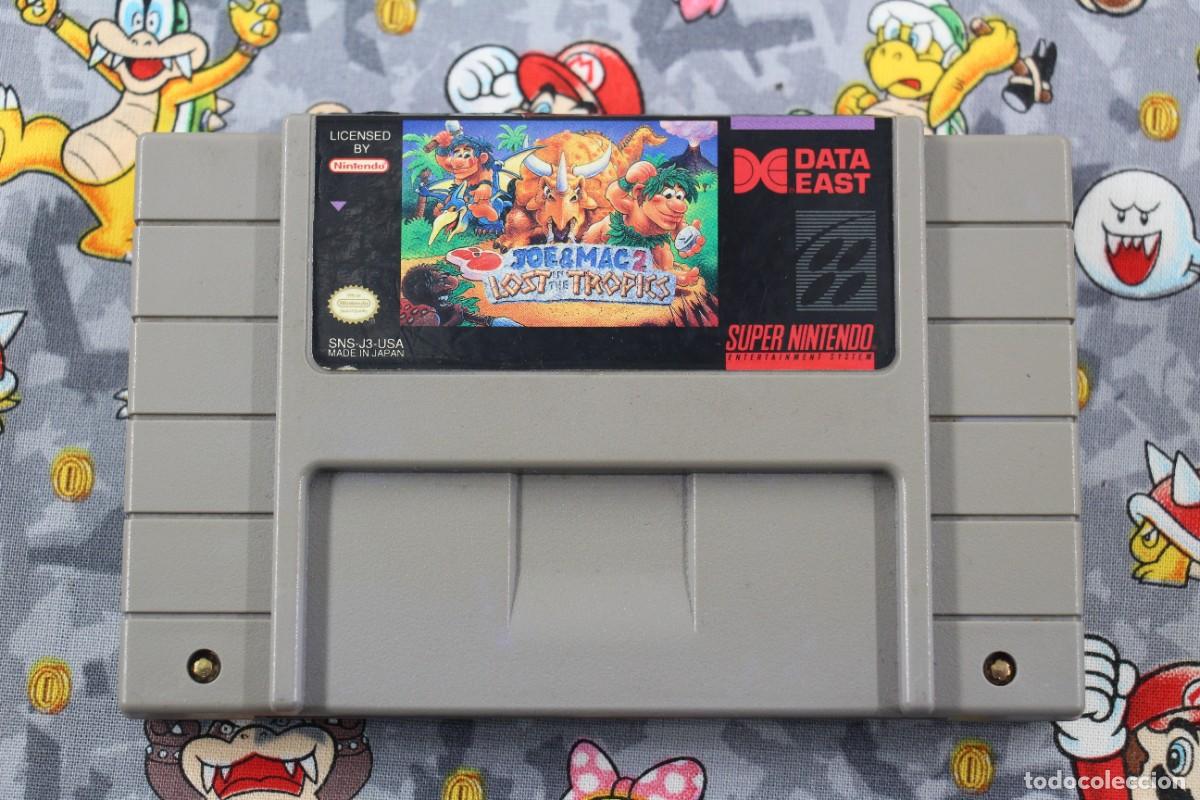 Videojuegos y consolas: SUPER NINTENDO SNES JOE & MAC 2 LOST IN THE TROPICS SOLO CARTUCHO NTSC USA