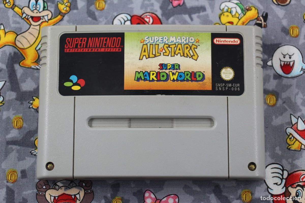 Videojuegos y consolas: SUPER NINTENDO SNES SUPER MARIO ALL STARS + SUPER MARIO WORLD CARTUCHO PAL EUR