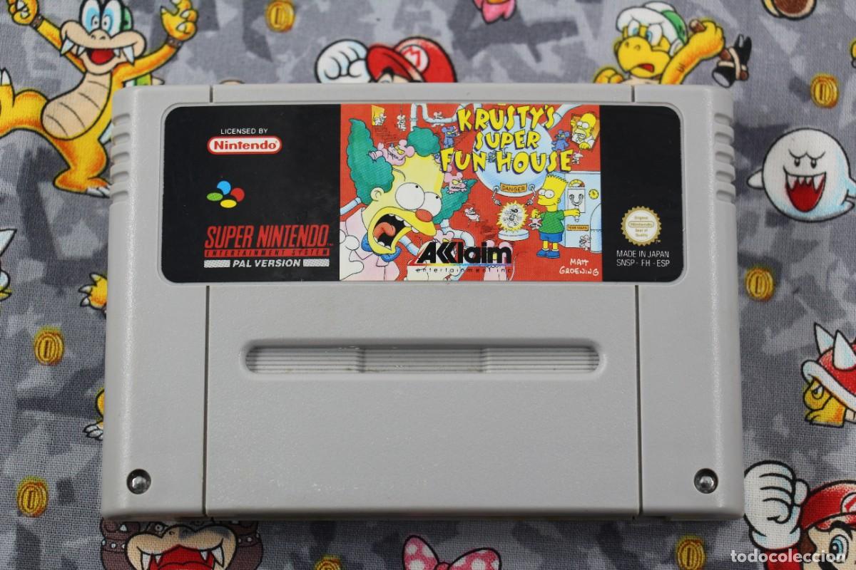 Videojuegos y consolas: SUPER NINTENDO SNES KRUSTY'S SUPER FUN HOUSE SOLO CARTUCHO PAL ESPA&Ntilde;A