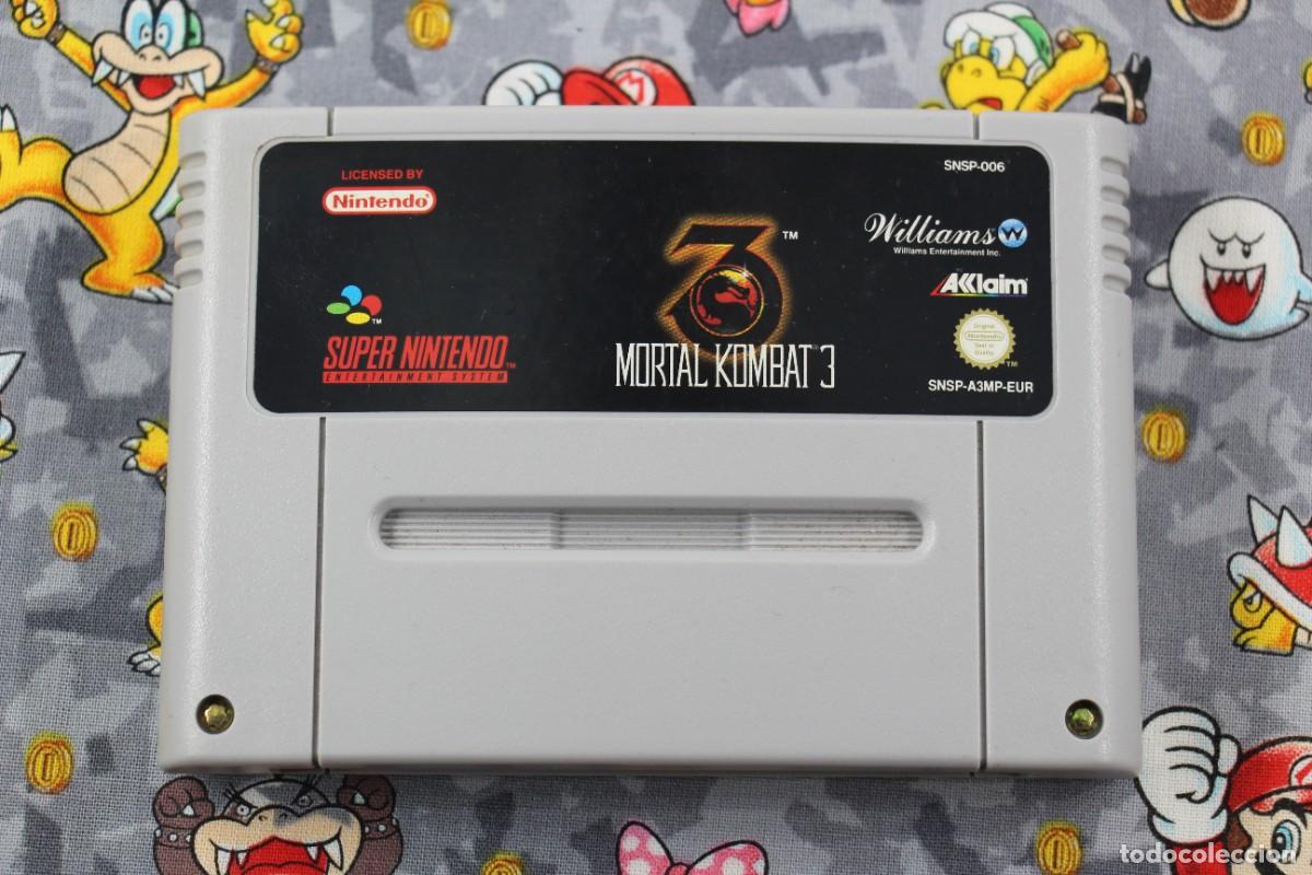 Videojuegos y consolas: SUPER NINTENDO SNES MORTAL KOMBAT 3 SOLO CARTUCHO PAL EUR