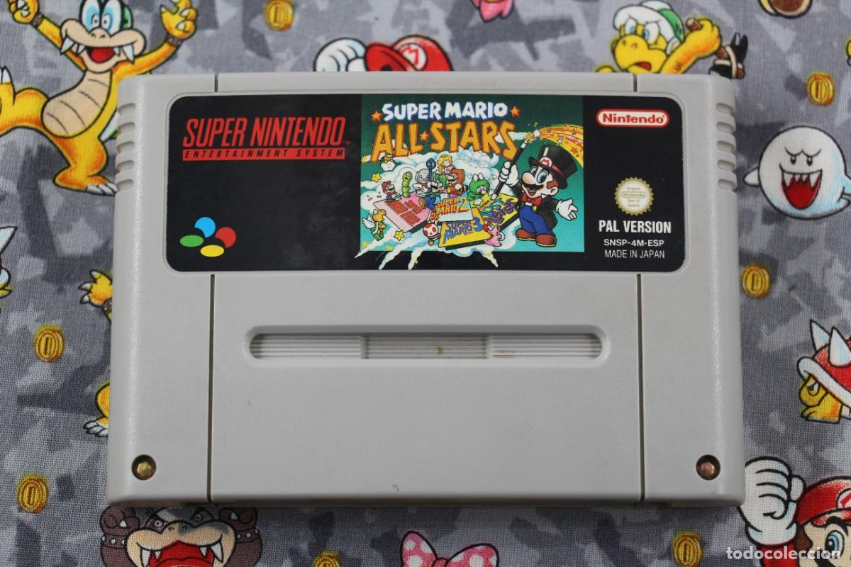 Videojuegos y consolas: SUPER NINTENDO SNES SUPER MARIO ALL STARS SOLO CARTUCHO PAL ESPA&Ntilde;A