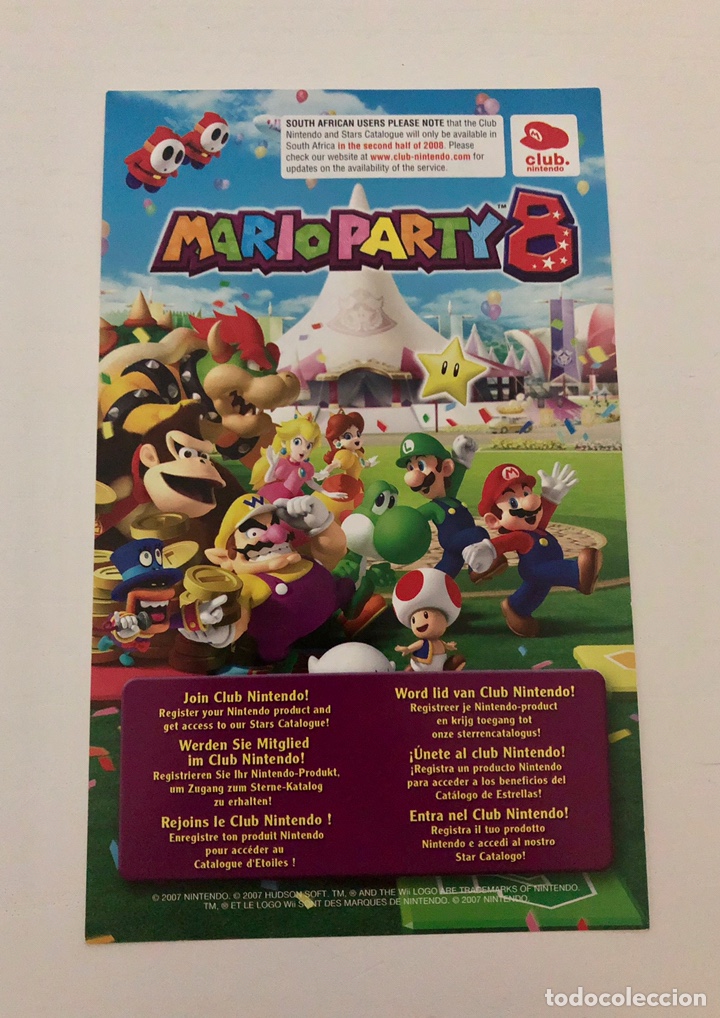 mario party 8,tarjeta club nintendo, nue Comprar Videojuegos y Consolas Nintendo Wii de segunda mano en todocoleccion 205031078