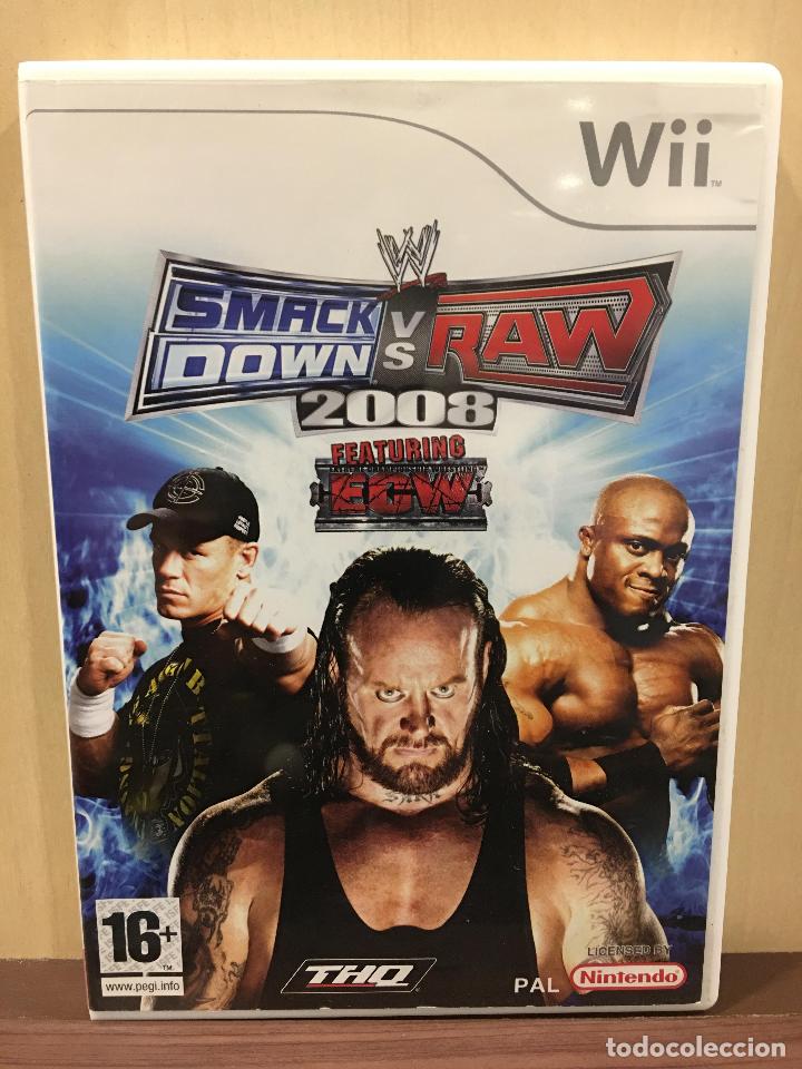 Videojuegos y consolas: WWE Smackdown Vs Raw 2008 - Wii (2&ordf; Mano - Bueno) - Foto 1