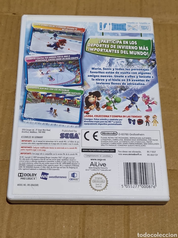 mario y sonic en los juegos olímpicos juego par - Compra venta en  todocoleccion