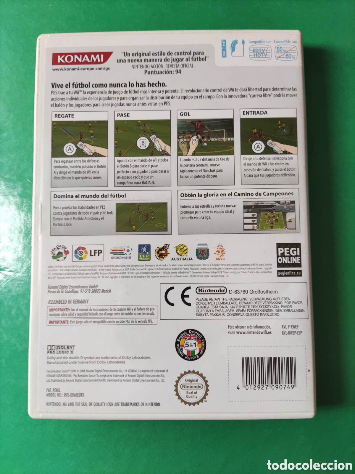 Videojuegos y consolas: Wii PES 2008. Pro Evolution Soccer - Foto 2