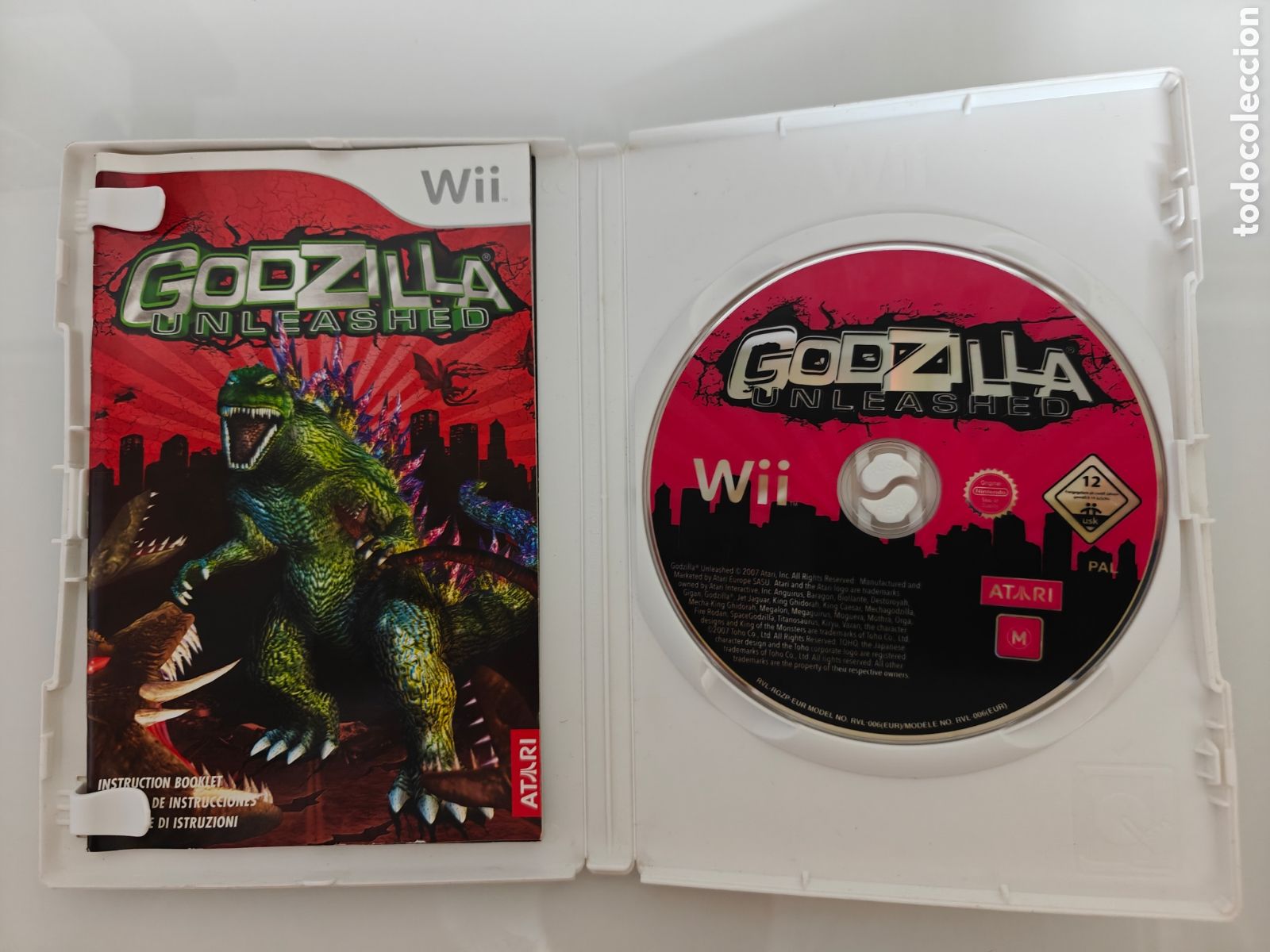 Videojuegos y consolas: Wii GODZILLA UNLEASHED ATARI NINTENDO PAL 2007 - Foto 2