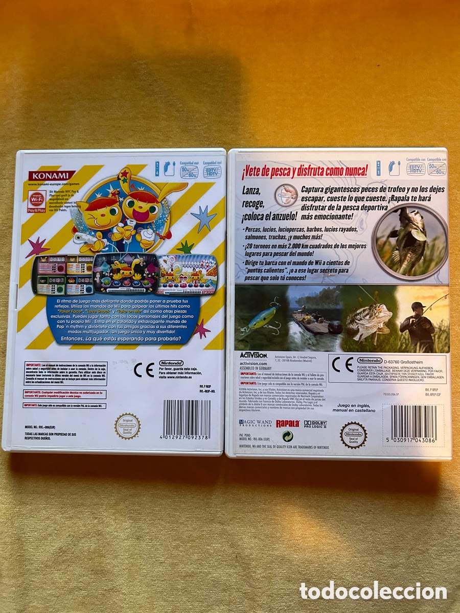 Videojuegos y consolas: Pack Wii Pop&rsquo;n Rhythm/Rapala - Foto 2