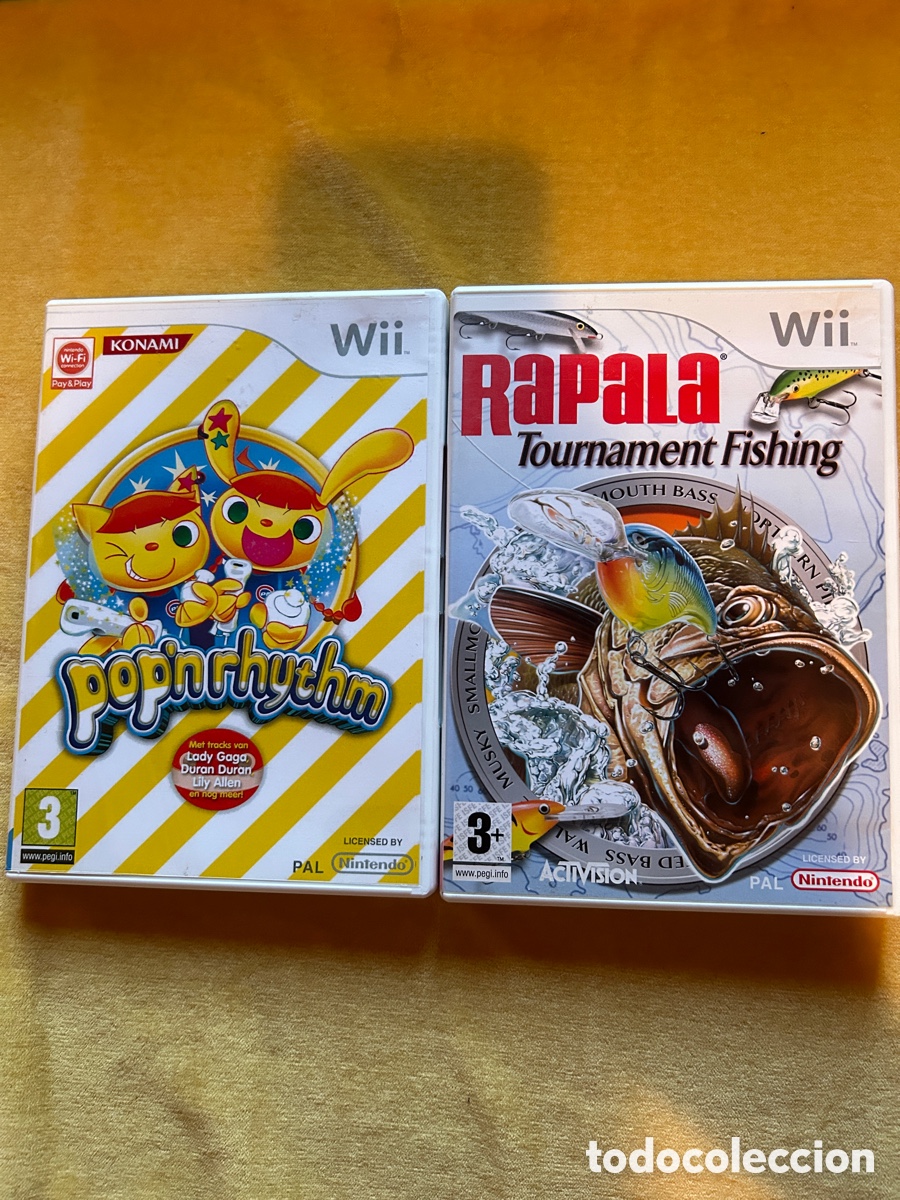 Videojuegos y consolas: Pack Wii Pop&rsquo;n Rhythm/Rapala - Foto 1