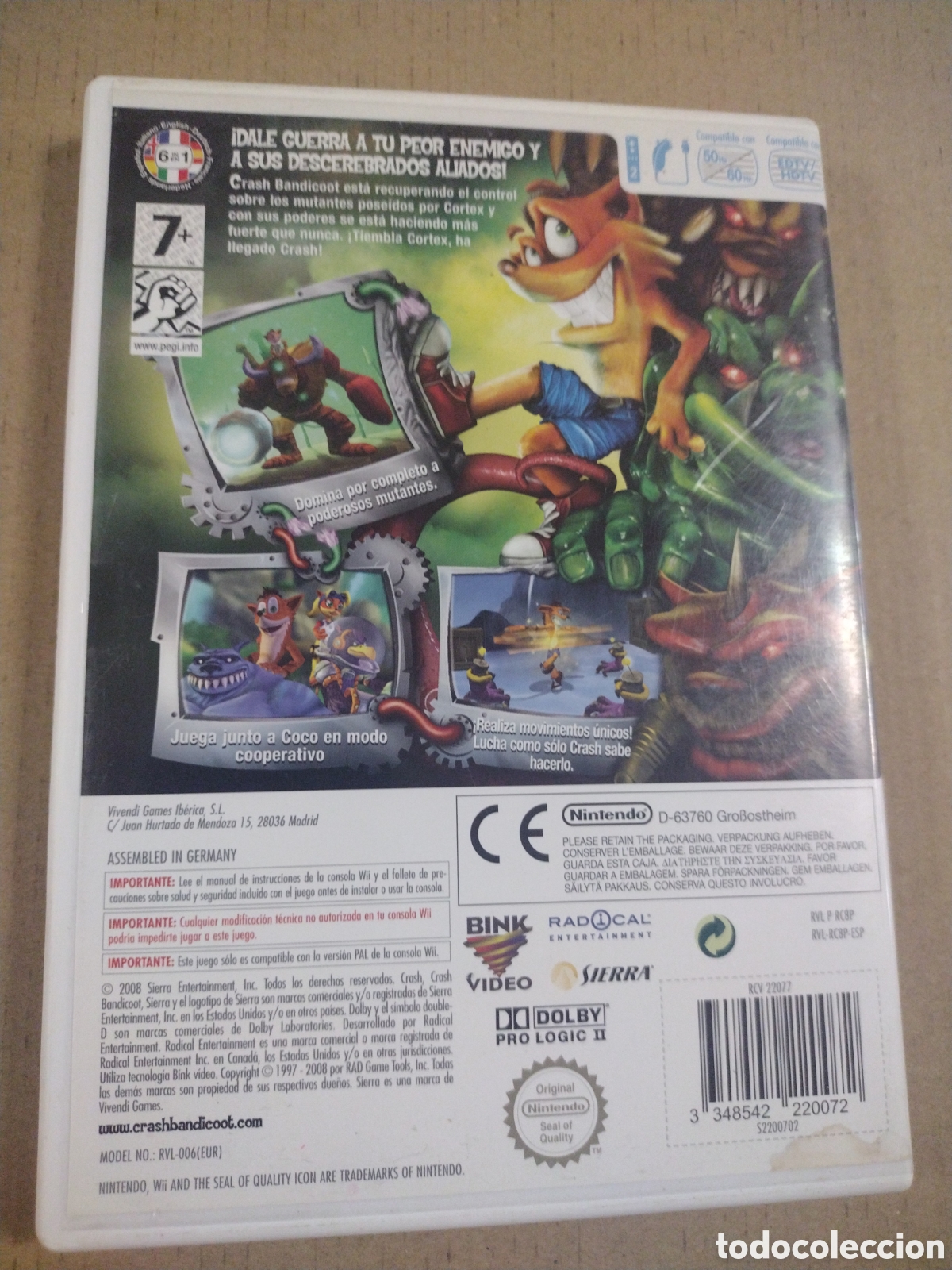 Videojuegos y consolas: CRASH GUERRA AL COCO-MANIACO. WII - Foto 2