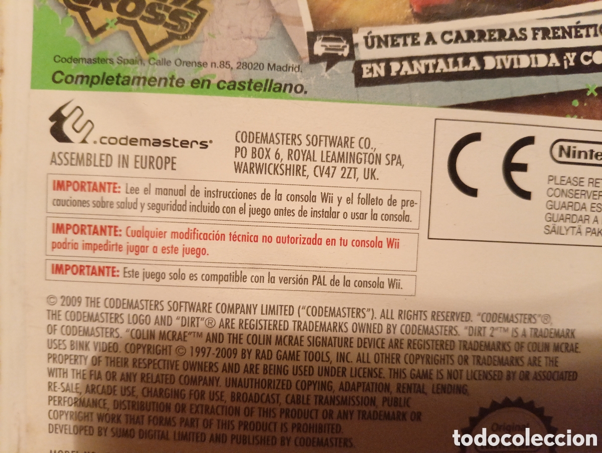 Videojuegos y consolas: Col&iacute;n McRae Dirt 2 - Wii - Foto 4