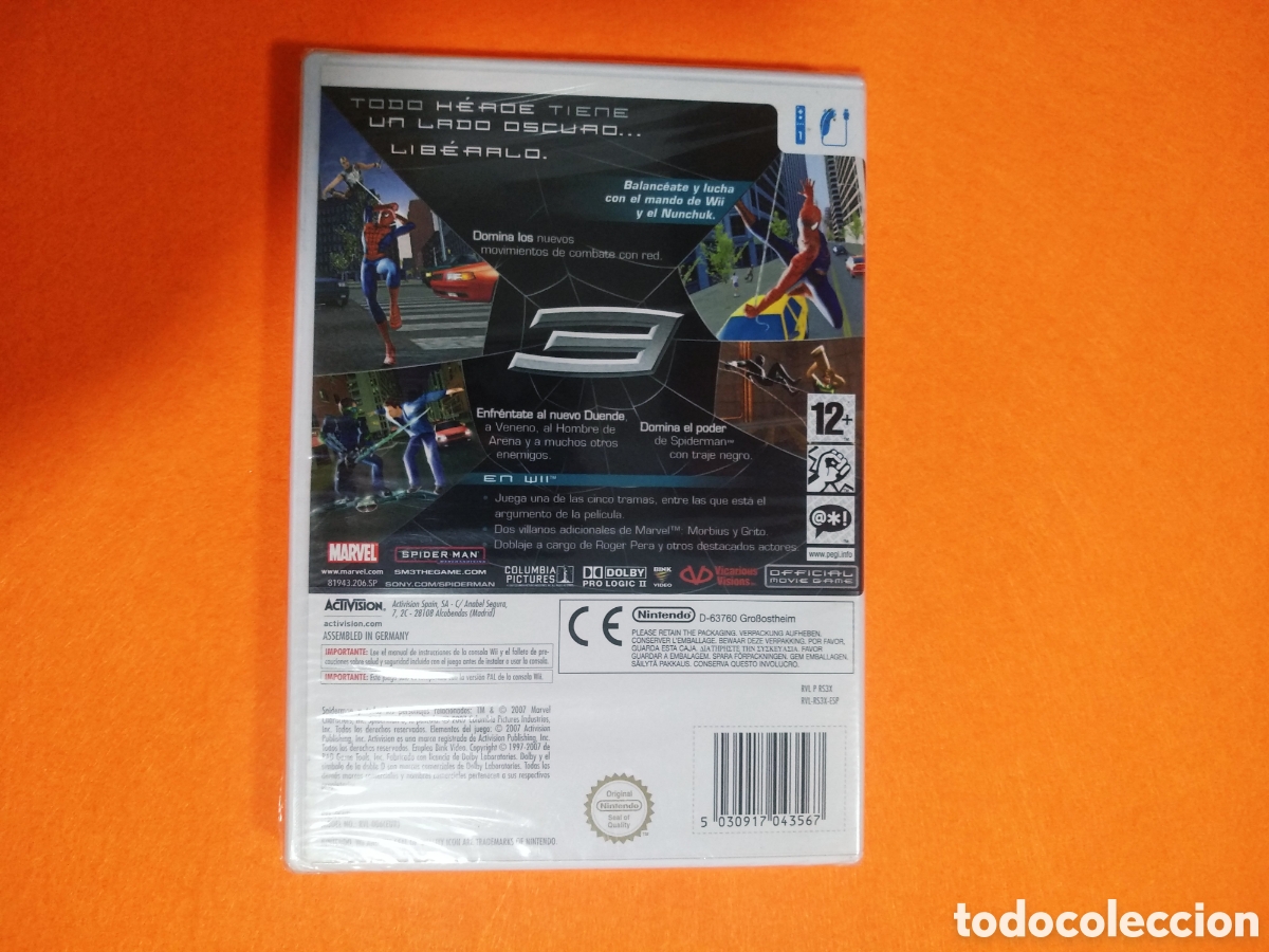 Videojuegos y consolas: Wii - Spiderman 3 - PRECINTADO - NUEVO - Foto 2