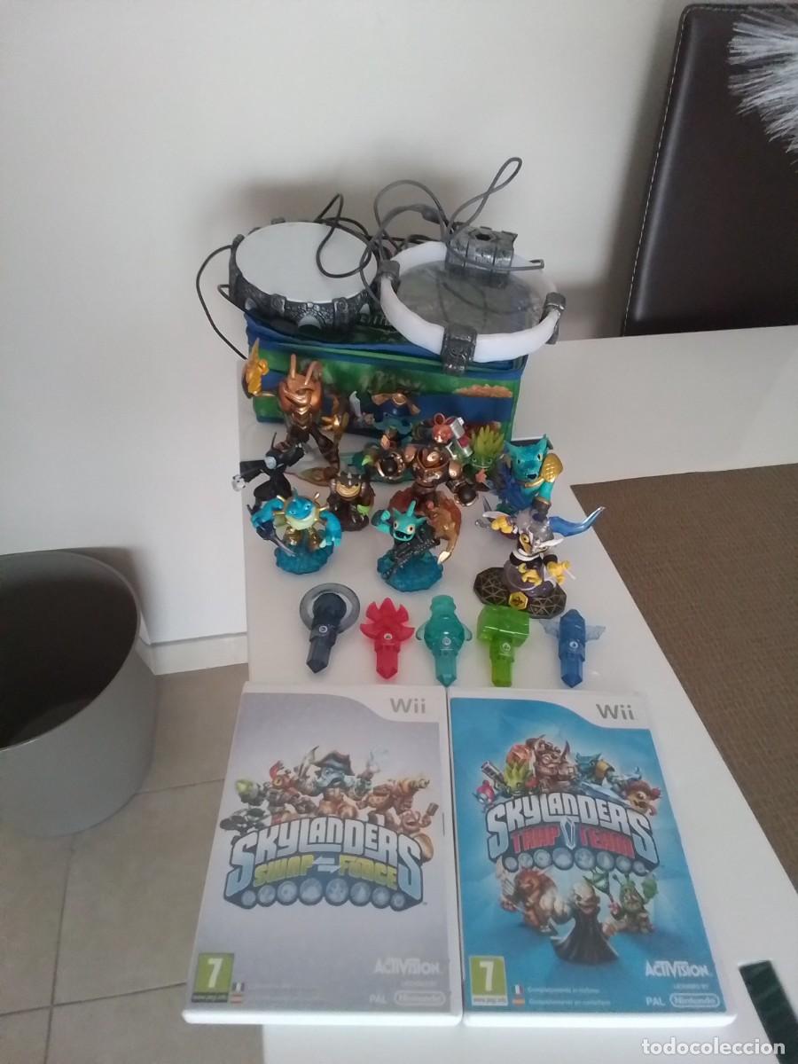 Videojuegos y Consolas: Lote colecci&oacute;n Skylanders - figuras pvc, juegos, bases - Activision - Nintendo Wii (mu&ntilde;ecos retro)