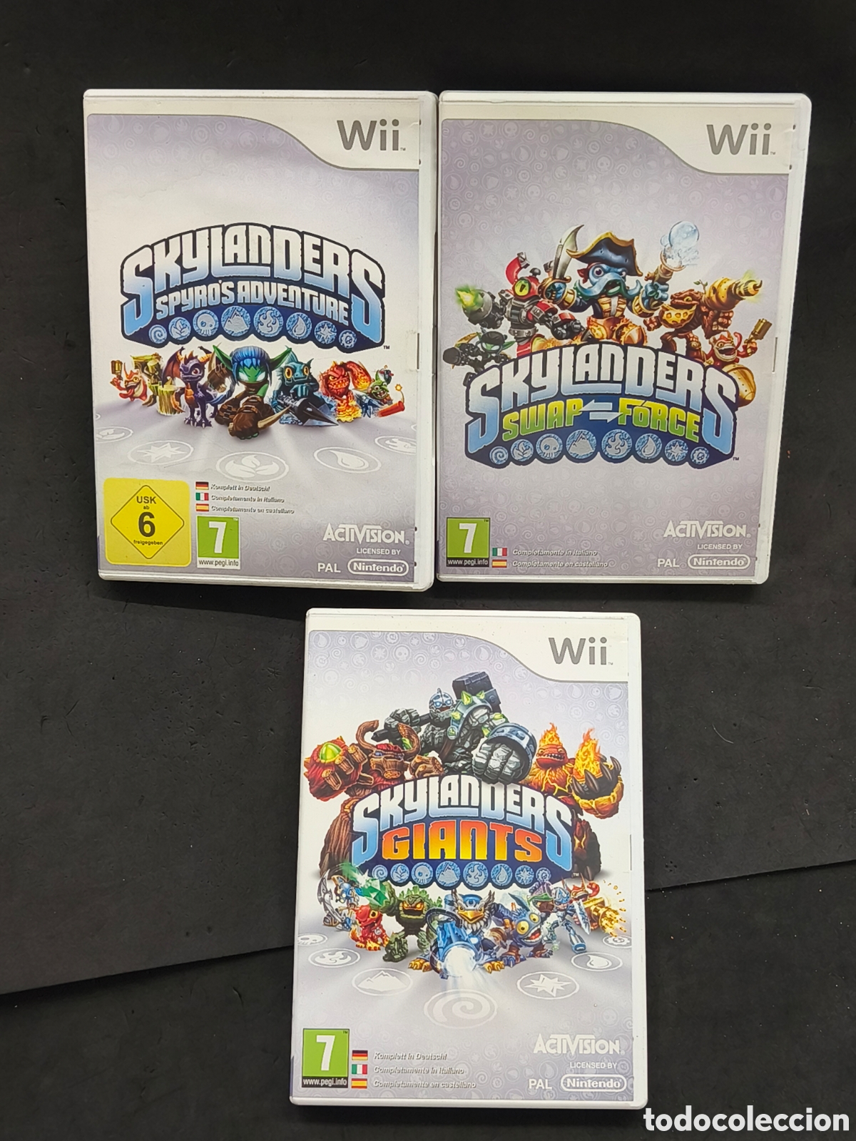 Jeux Vid&eacute;o et Consoles: Lote 3 juegos Wii, Skylanders swap force,Giants y Spyro's adventur