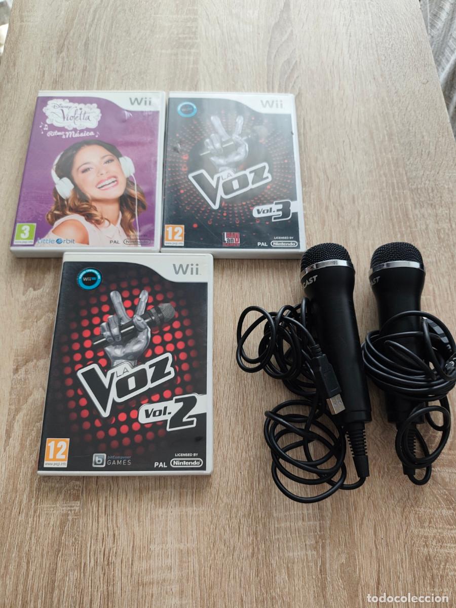 Videojuegos y consolas: 2 Juegos La voz + Violetta + Micros Nintendo Wii